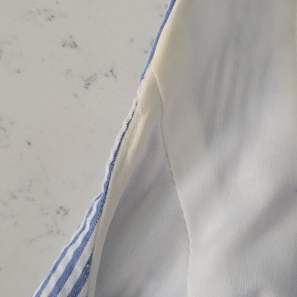 Delicate Seersucker Striped Sleeveless Dress with Bows - Picture 6 of 6